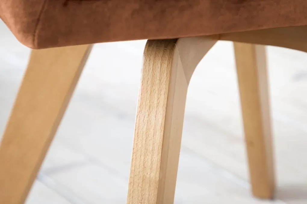 Set de 2 scaune pivotante pivotant Livorno catifea maro