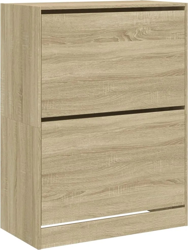 vidaXL Pantofar cu 2 sertare rabatabile, stejar sonoma, 80x42x108 cm