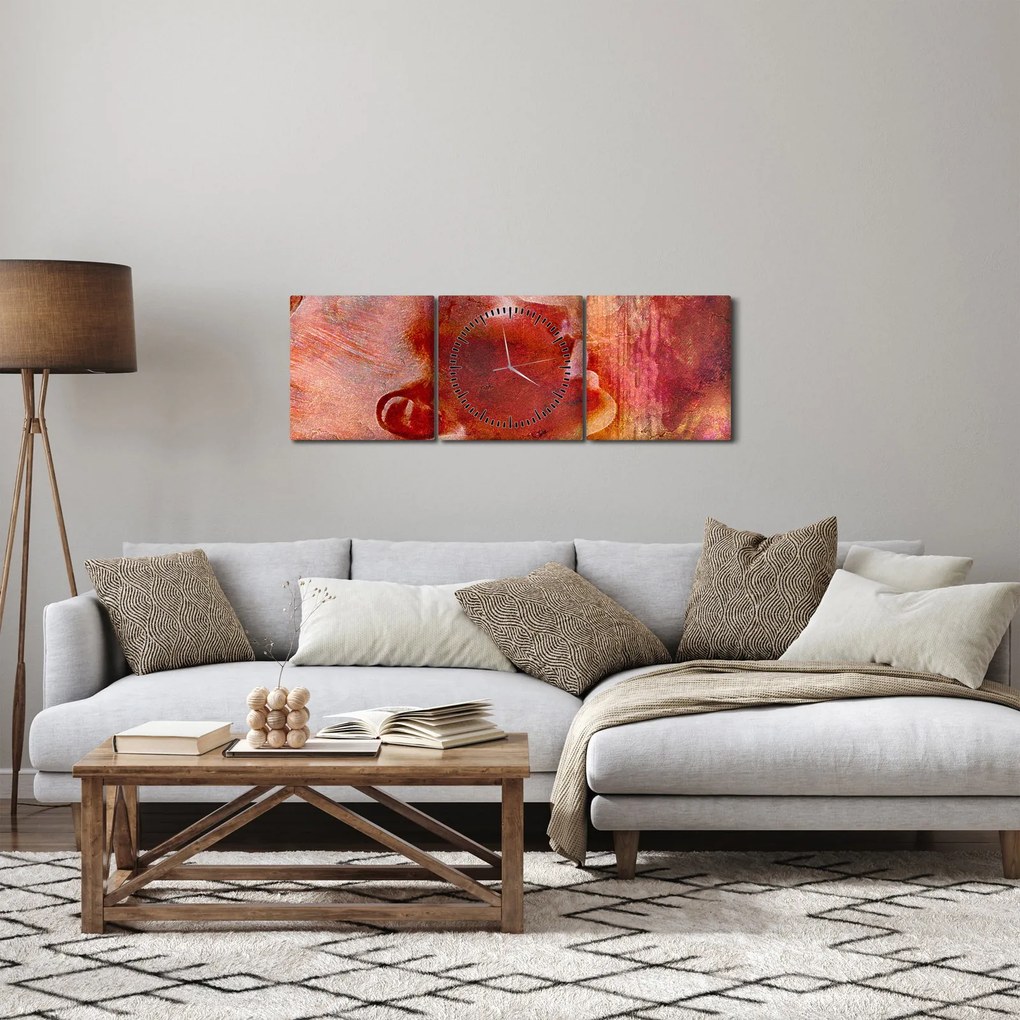 Tablou - Profilul feței feminine (cu ceas) (90x30 cm)