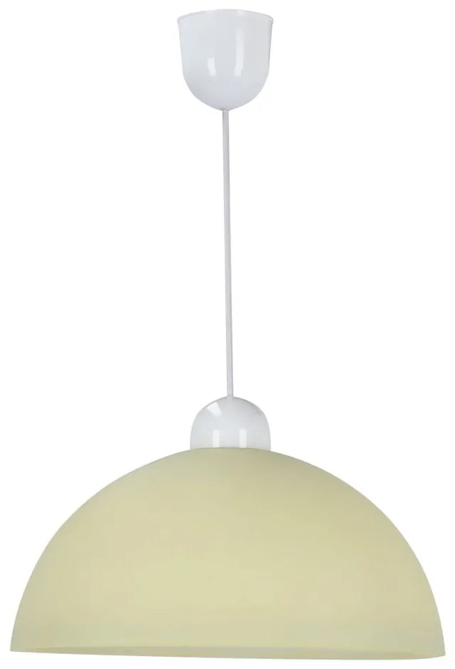 Lustră crem cu abajur din sticlă ø 22 cm Vanilia – Candellux Lighting