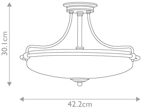Lustră aplicată GRIFFIN 3xE27/100W/230V bronz Elstead QZ-GRIFFIN-SFS-PN