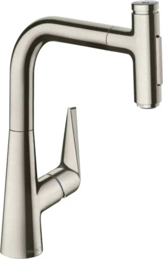 Baterie bucatarie cu dus extractibil Hansgrohe Talis Select M51 sBox cu 2 jeturi crom periat