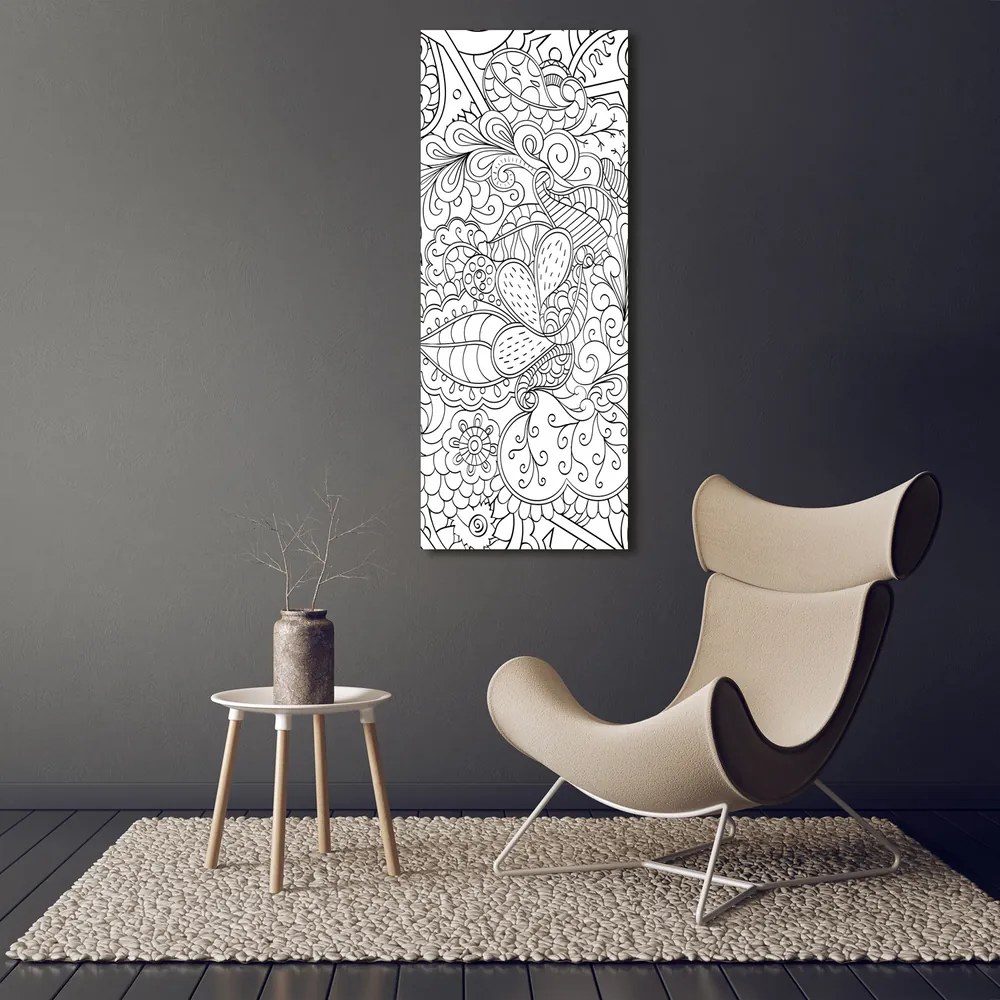 Imagine de sticlă Zentangle fundal