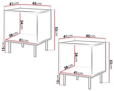 Set două noptiere Orlandio  (nuc warmia). 1122771