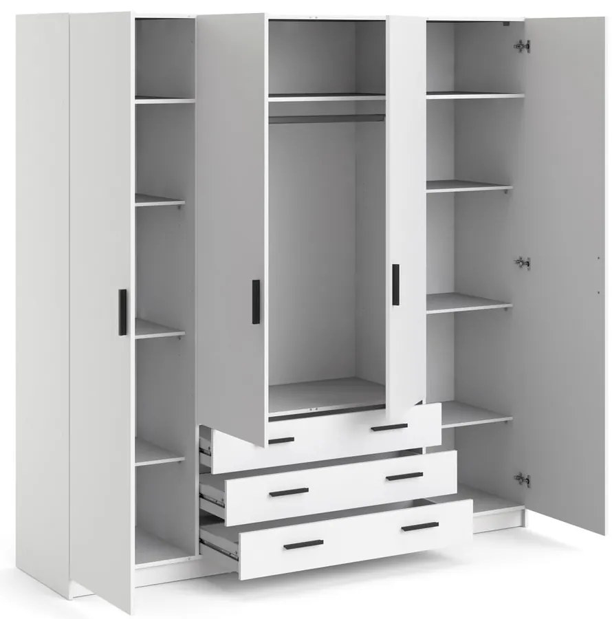 Șifonier alb 196x200 cm Sprint – Tvilum