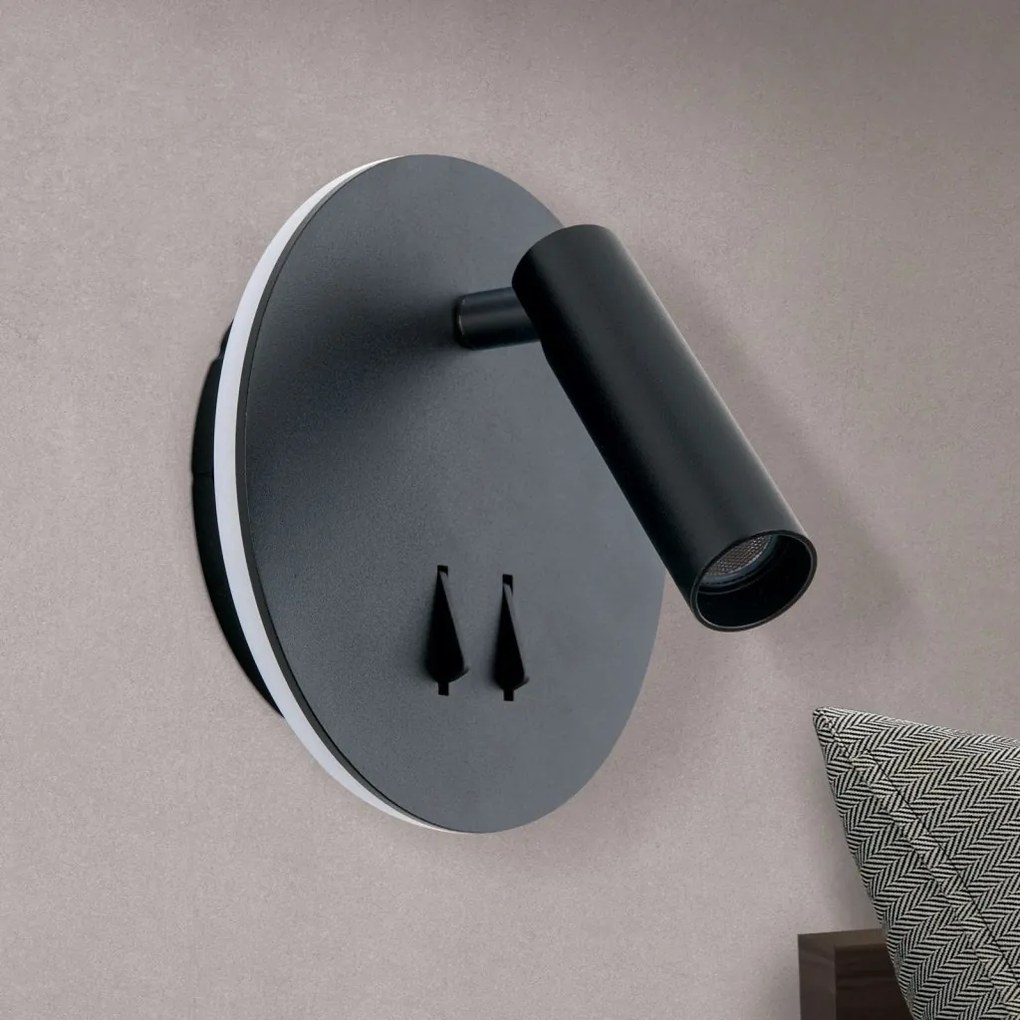 Aplica LED ambientala cu spot directionabil LENNY negru