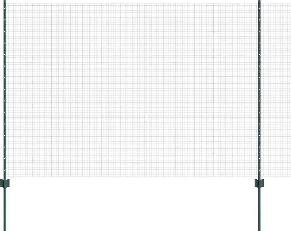 vidaXL Gard cu Stâlp Verde 1,5 x 25 m Oțel