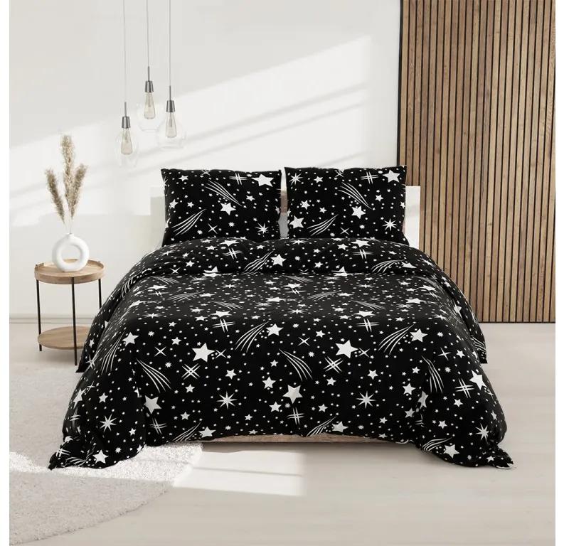 Lenjerie de pat din bumbac Culoare negru, NIGHT SKY