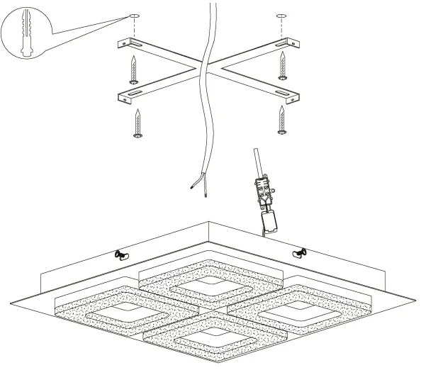 Eglo 99326 - Plafonieră LED FRADELO 4xLED/4W/230V
