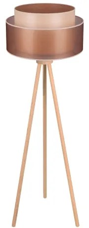 Lampadar WOOD Duolla BOHO 1xE27/15W/230V d. 45 cm cupru/maro/bej