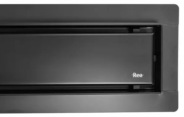 Set rigola pentru dus plus capac negru mat Rea Neo Pure 70 cm