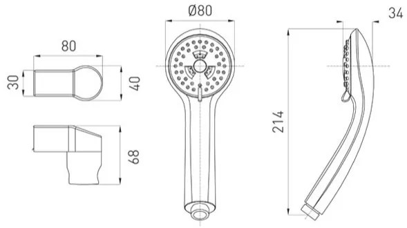 Set de dus Ferro, Sole, cu 3 jeturi, crom