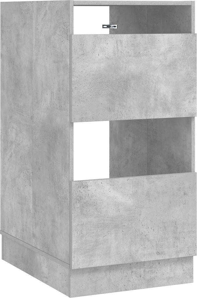 vidaXL Dulap de rufe cu depozitare cu ușă Beton Lemn compozit