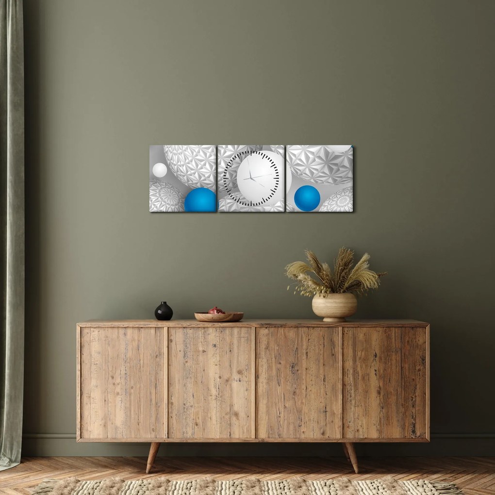 Tablou cu motiv 3D (cu ceas) (90x30 cm)