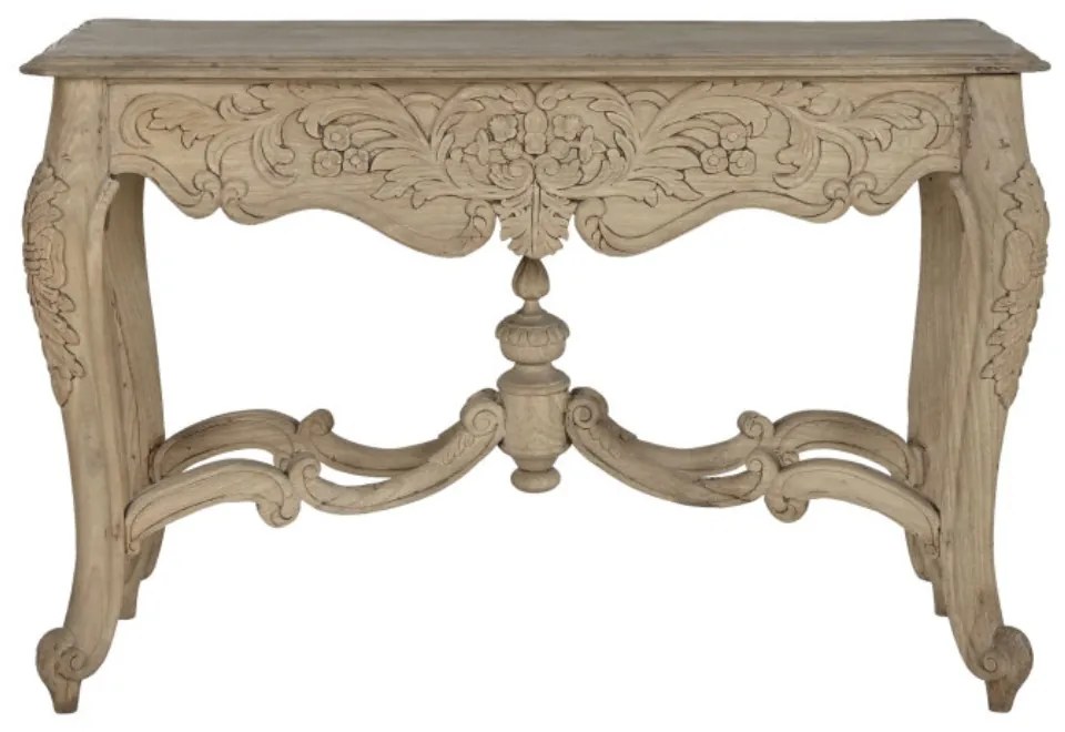 Consola sculptata, natur, din lemn de mango, Majesty