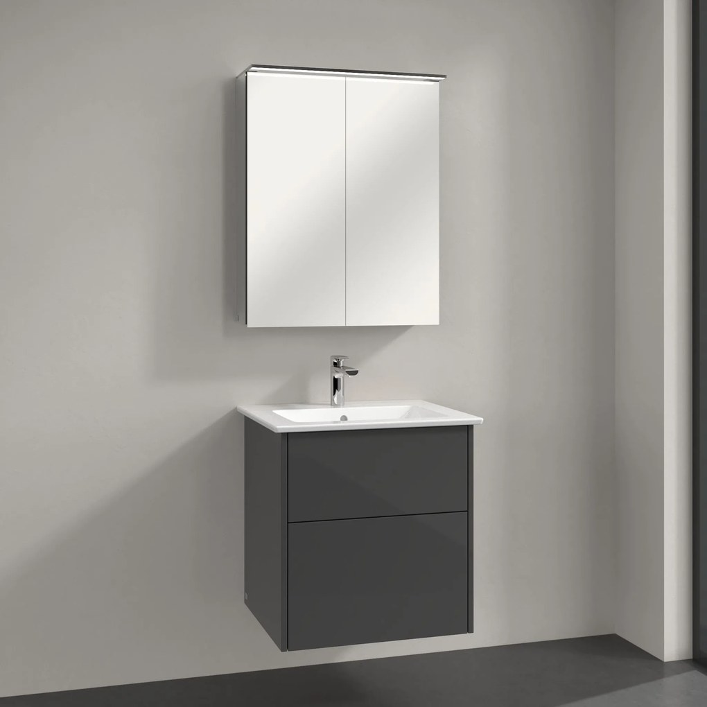 Villeroy &amp; Boch Finero lavoar cu dulap 65 cm gri S00401FPR1