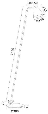 Lampadar, lampa de podea design modern AVALONE negru
