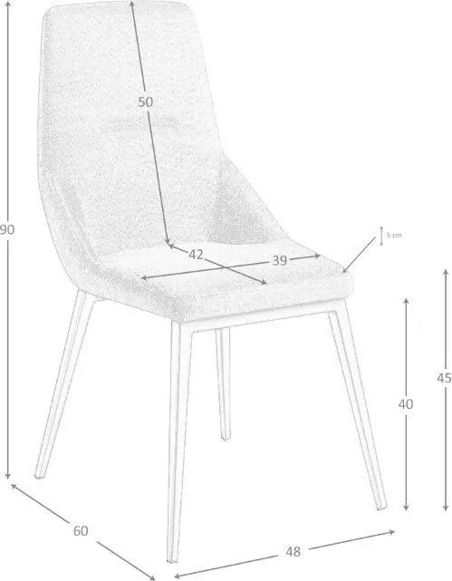 Scaun deosebit design LUX Light grey