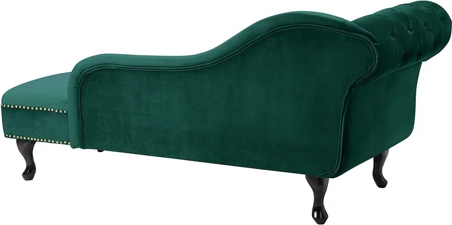 Pat de zi/ Canapea relax Chesterfield verde smarald