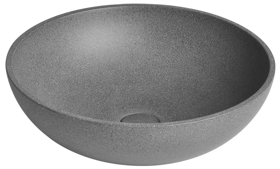 Chiuvetă gri închis rotundă din beton ø 44 cm Turf – Sapho