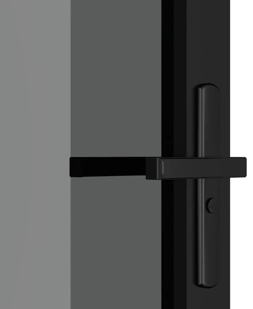 Usa de interior, 102,5x201,5 cm, Negru, sticla ESG si aluminiu 1, black and dark transparent, 102.5 x 201.5 cm, 2 Bare orizontale