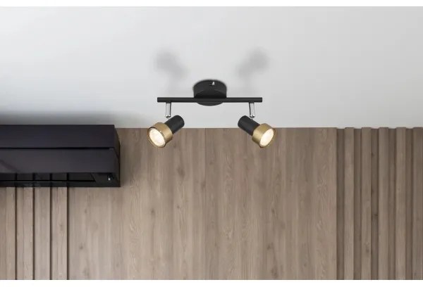 Spot Globo 57917-2G MASON 2xGU10/25W/230V negru/auriu