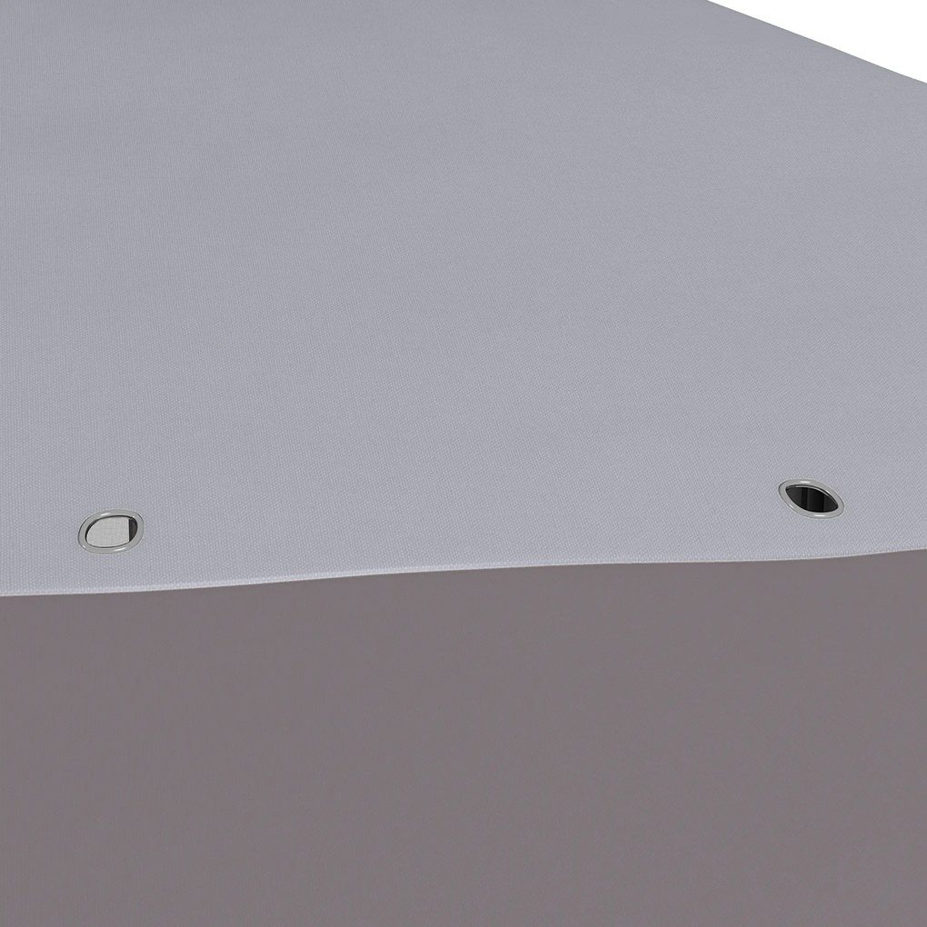 Outsunny Cort pliabil pop-up cu înălțime reglabilă Protecție UV50+ dublu acoperiș și plasă anti-țânțari 4x4x2,8 m gri deschis | Aosom Romania