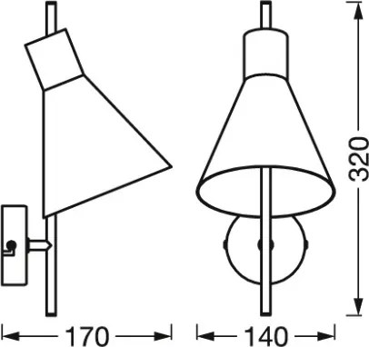 Osram - Aplică LED de perete DECOR TOKIO LED/5W/230V neagră