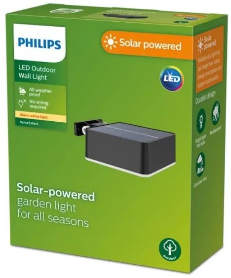 Philips VYNCE LED 1,5W 3,7V 1500mAh IP44 lampă solară de perete