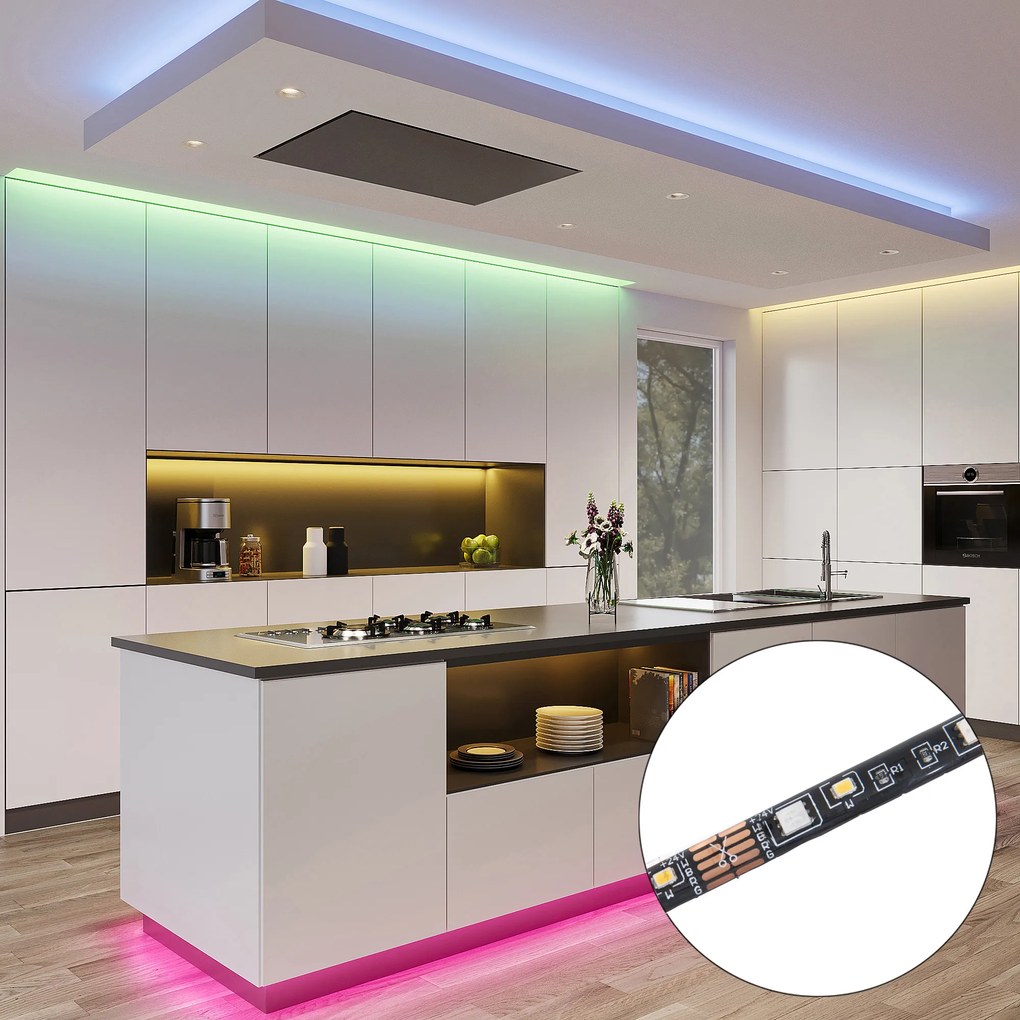 Bandă LED RGB reglabilă 5 metri 15W IP44
