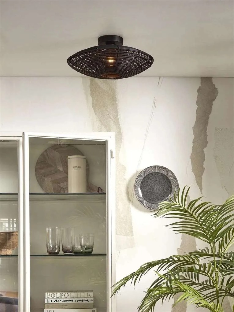 Plafoniera eco din ratan Tanami disc S, bl