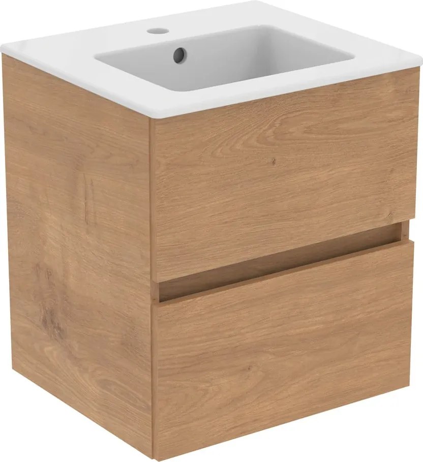 Dulap sub chiuvetă în culoare naturală suspendat cu aspect de lemn de stejar 50x55 cm Eurovit+ – Ideal Standard