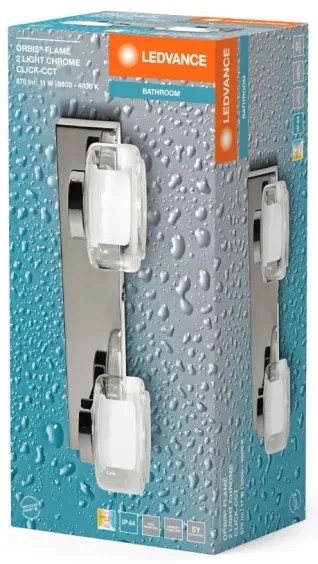 Aplică LED pentru baie Ledvance ORBIS FLAME 2xLED/5,5W/230V IP44 crom