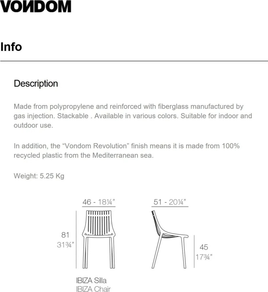 Set de 4 scaune de exterior / interior design modern premium IBIZA 65040