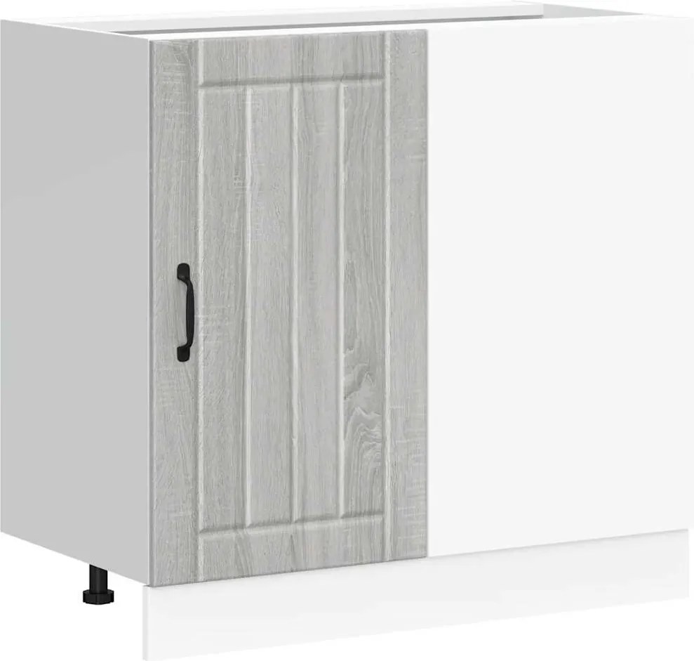 vidaXL Dulap de bază pentru bucătărie „Lucca” Lemn prelucrat Sonoma gri