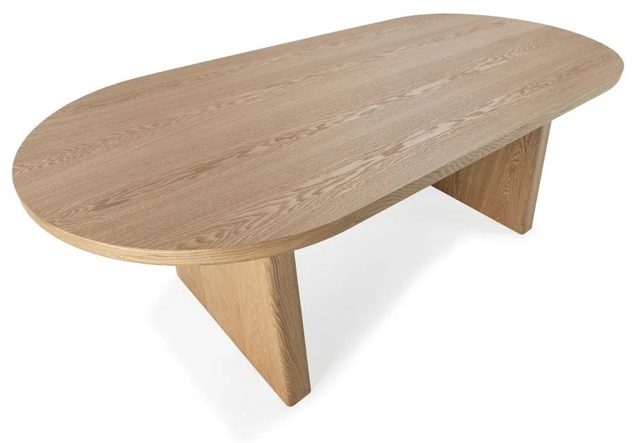 Masă de dining cu aspect de lemn de frasin 100x200 cm Blair – MOME