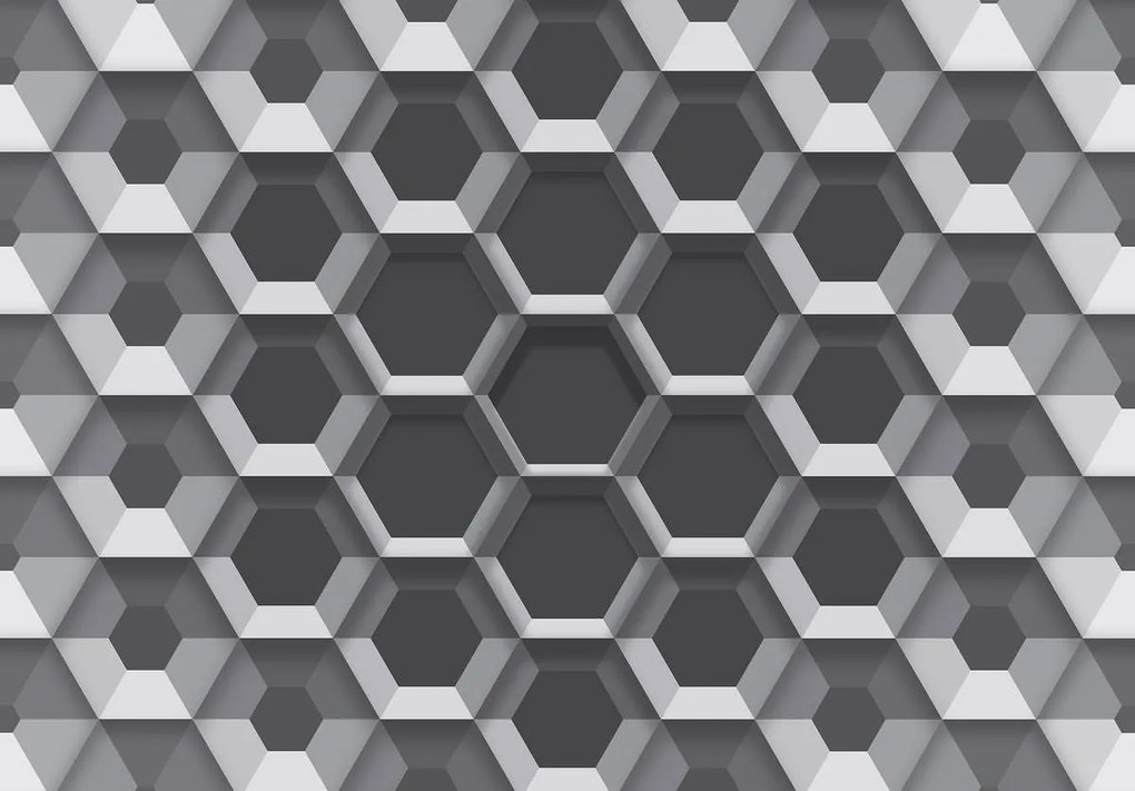 Fototapet - 3D hexagon (152,5x104 cm)