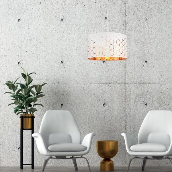 Lustră pe cablu ULLE 1xE27/15W/230V alb