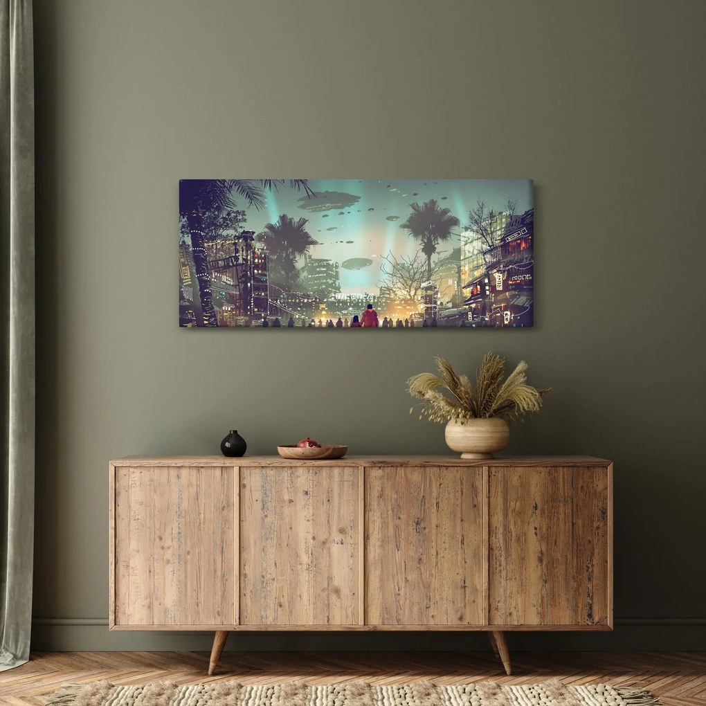 Tablou - Oraș în viitor (120x50 cm)