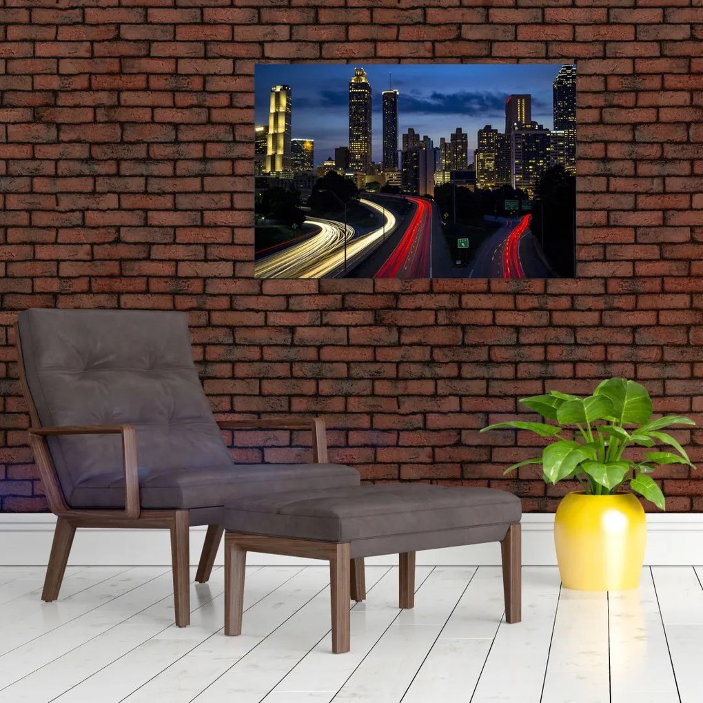 Tablou cu orașul nocturn (90x60 cm)