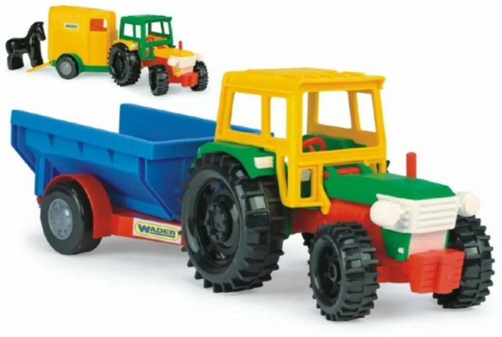 Tractor cu sidings plastic 38cm asist 2 specii Wader