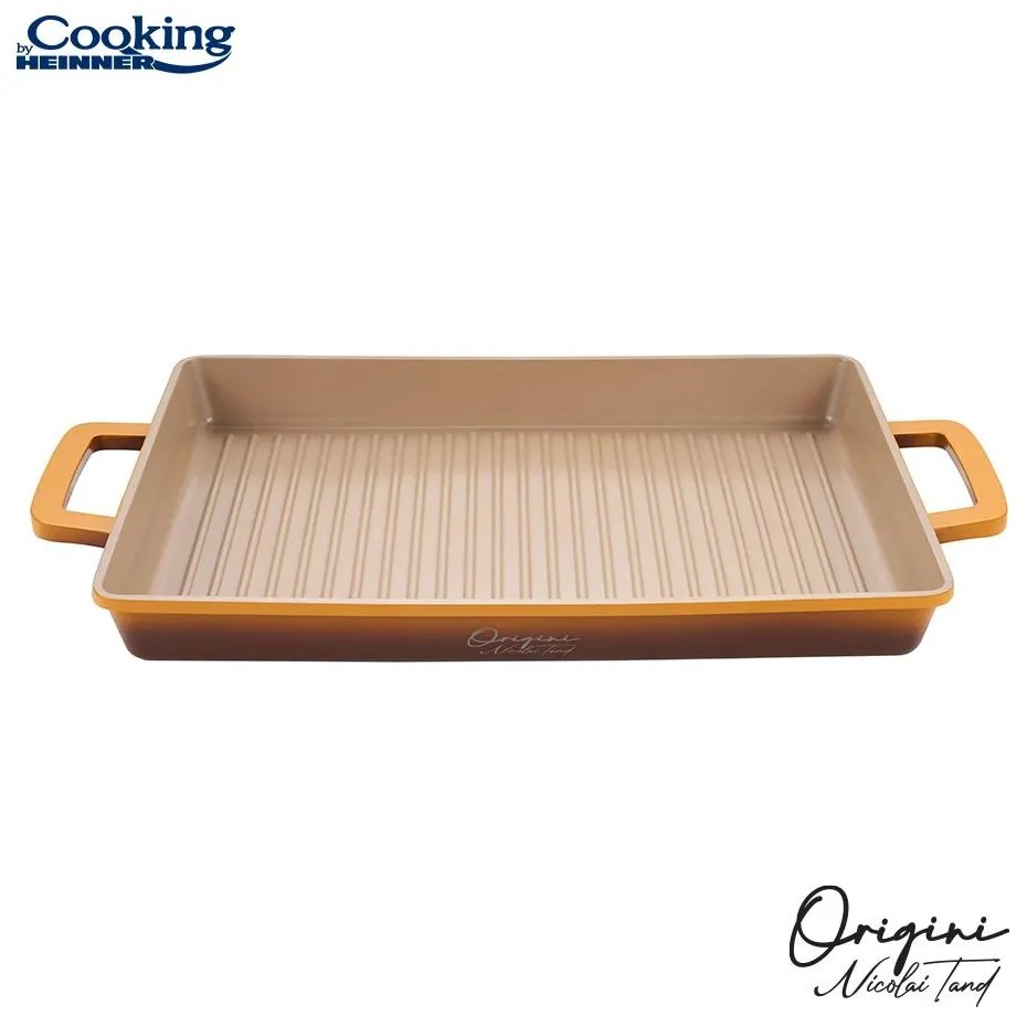 Tava Gratar Aluminiu Turnat 36 X 26.4 X 4 Cm, Nicolai Tand, Origini, Cooking By Heinner HR-BJK-G36