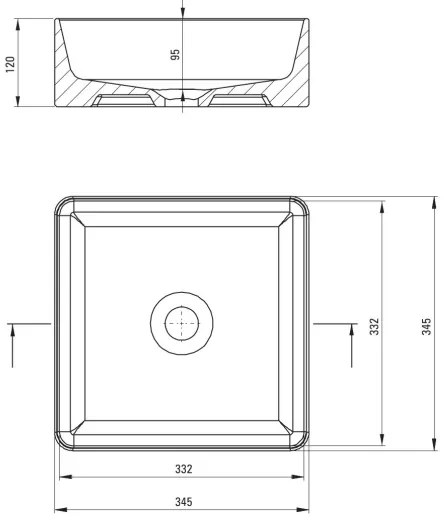 Deante CDJ_6U3S - Lavoar pentru blat JASMIN 34,5x34,5 cm ceramică/alb
