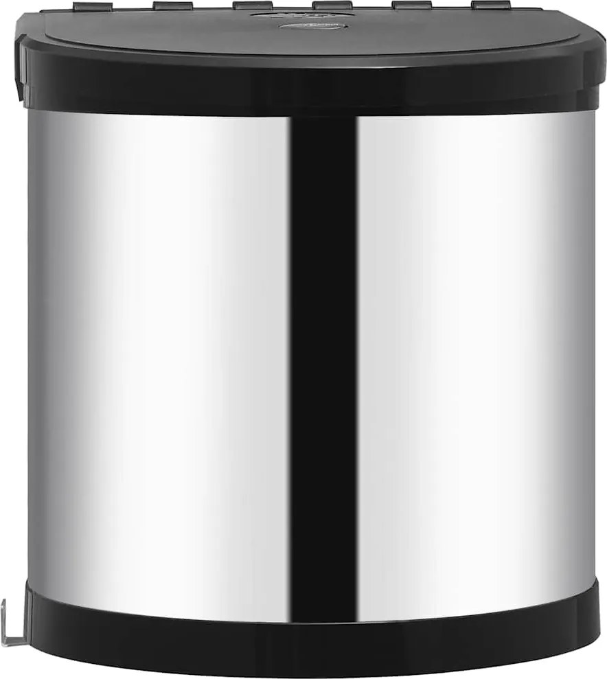 vidaXL Coș de gunoi încorporat de bucătărie, 8 L, oțel inoxidabil