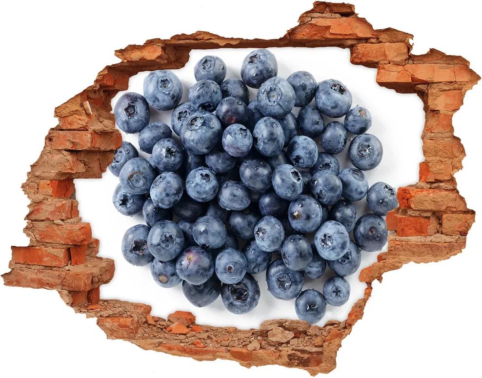 Autocolant un zid spart cu priveliște Fructe de padure furnir