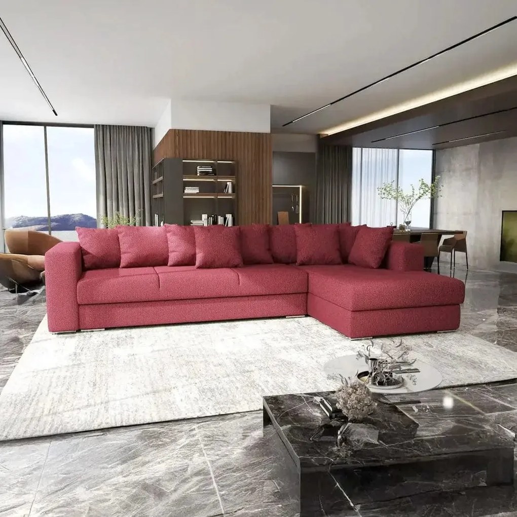 Colțar extensibil dumonde cu ladă de depozitare si sezut confortabil din spuma high-density, Gloria Enjoy Winery II 320x183 cm