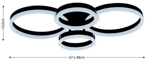 Plafonieră LED dimabilă Brilagi ORBITS LED/49W/230V 3000-6000K + telecomandă