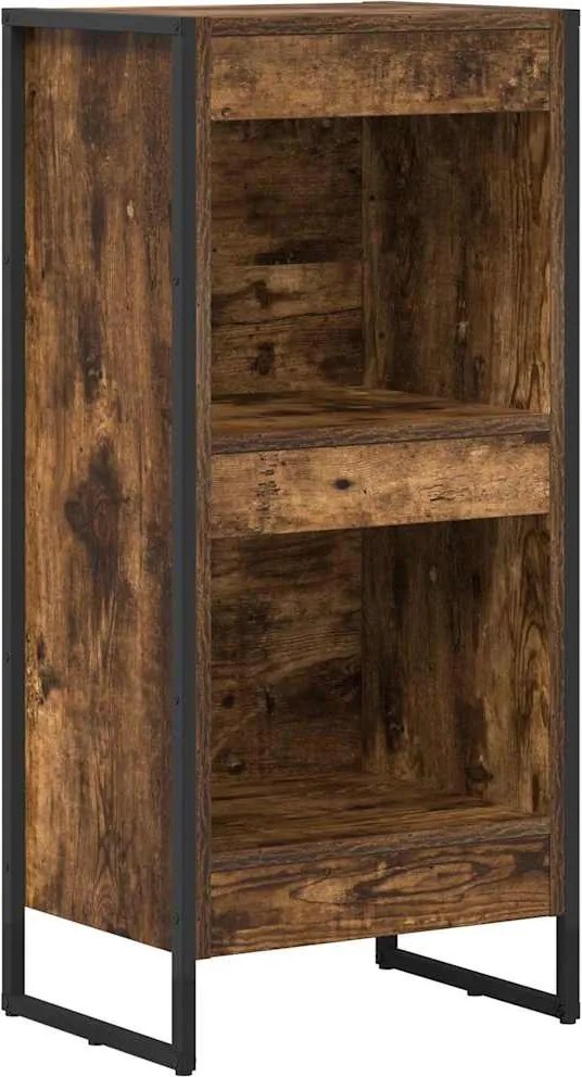 vidaXL Dulap pentru cărți Stejar fumuriu 80 x 30 x 155 cm