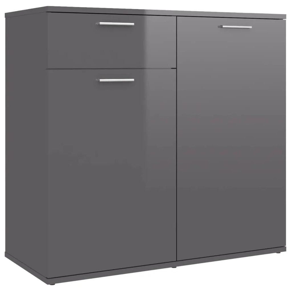 805778 vidaXL Servantă, gri extralucios, 80x36x75 cm, PAL