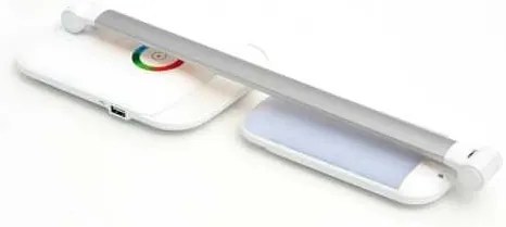 Lampă de masă Platinet 18 W, modul de noapte + USB, alb
